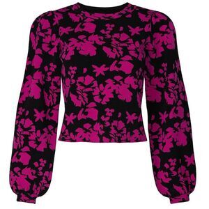 Milly Black and Pink Floral Sweater